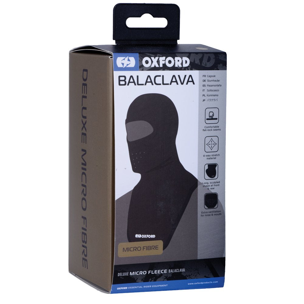Microfiber Balaclava Large Eye Opening Deluxe Microfiber Black Uni Size