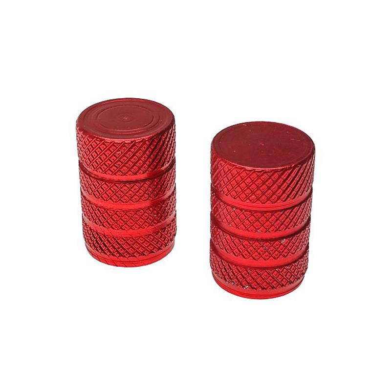 Aluminum Valve Caps – Set of 2 – Red