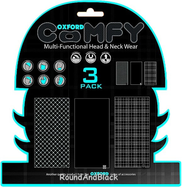 Multifunction Windproof Neck Tube Comfy 3-Pack Tartan