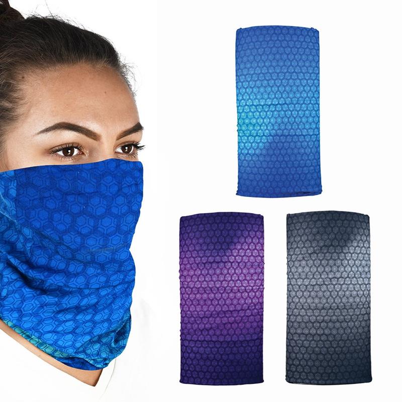 Multifunction Windproof Neck Tube Comfy Prismatic 3-Pack Grey/Purple/Blue