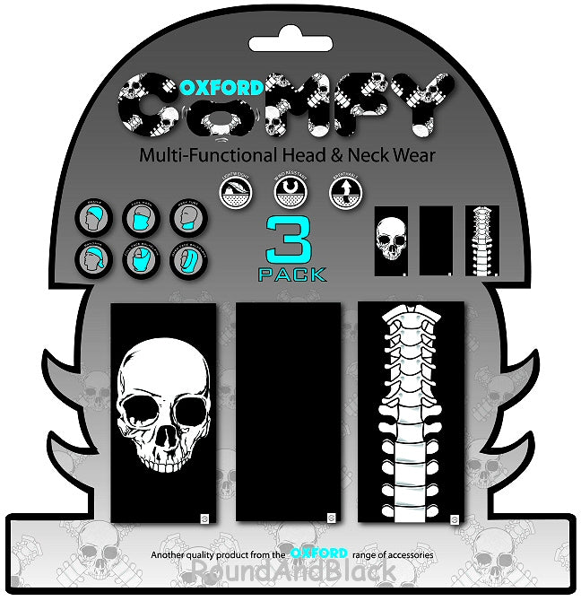 Multifunction Windproof Neck Tube Comfy 3-Pack Skeleton
