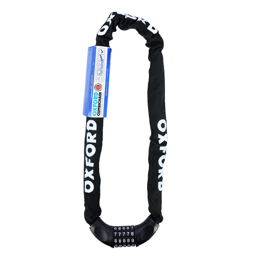Anti-Theft Chain Lock Combi Chain 6, 6mm x 0.9m Black (Combination Lock)