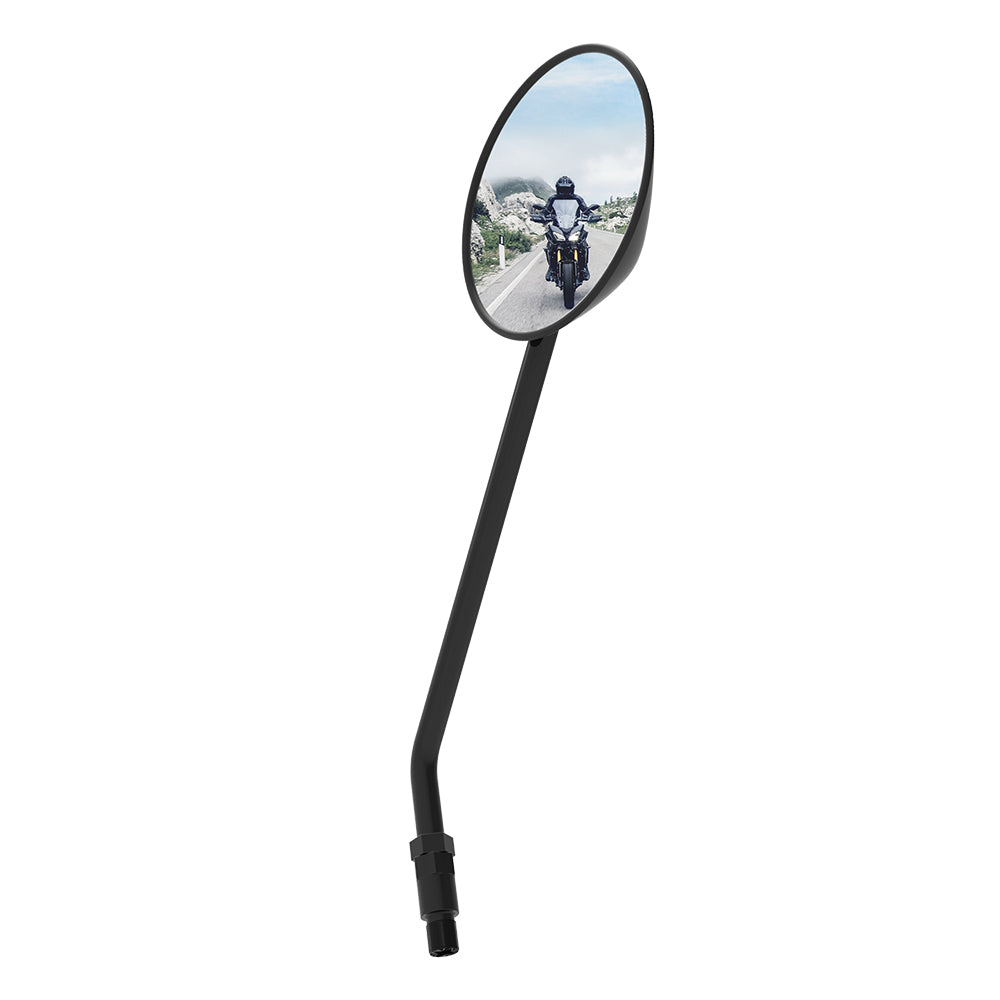Universal Round Mirror Left/Right M10x1.25 RH Thread Black
