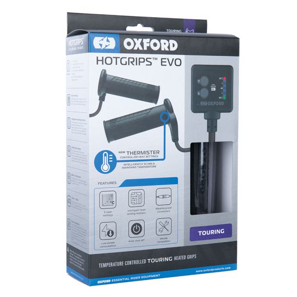 Heated Grips EVO Touring w/ Control Panel & Thermostat 22mm Length 110-120mm