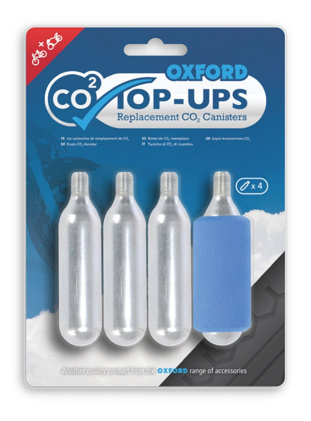 CO2 Cartridge for Tire Inflation – Threaded (4 pcs) (Old Code: OX161)