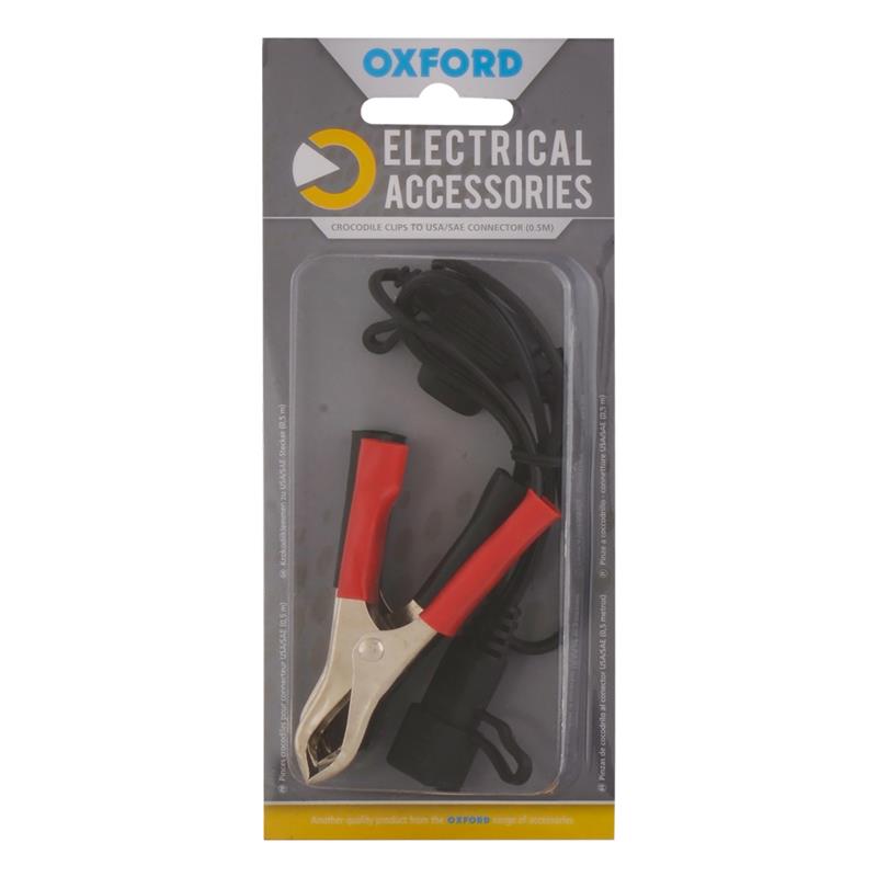 Oximiser/Maximiser Charger Crocodile Clips Cable 0.5m