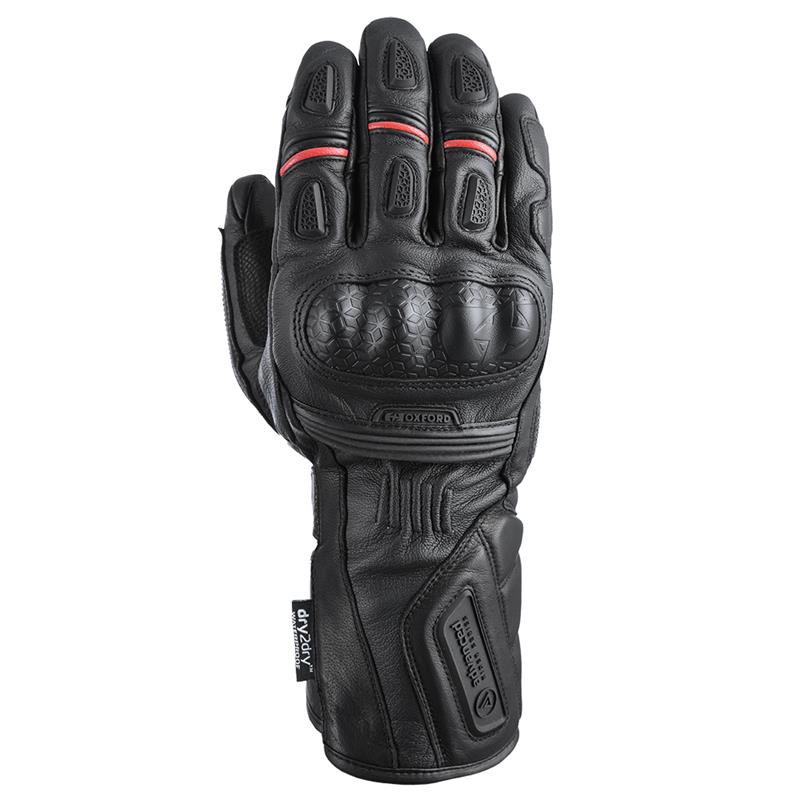 Leather Long Gloves Mondial MS Tech Black Size M