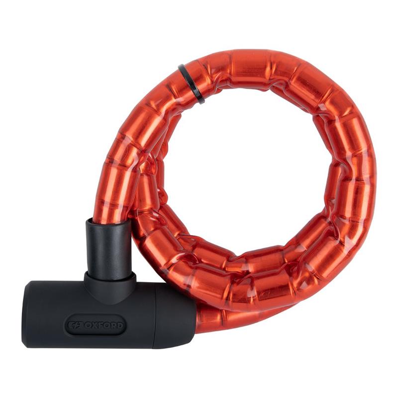 Anti-Theft Armoured Cable Barrier 1.4m x 25mm Key Lock Red