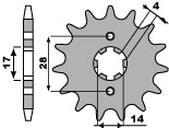 Front Sprocket 2118 13 Honda CRF125 15-20, TRX90 93-08 (JTF277.13) (Chain 428)