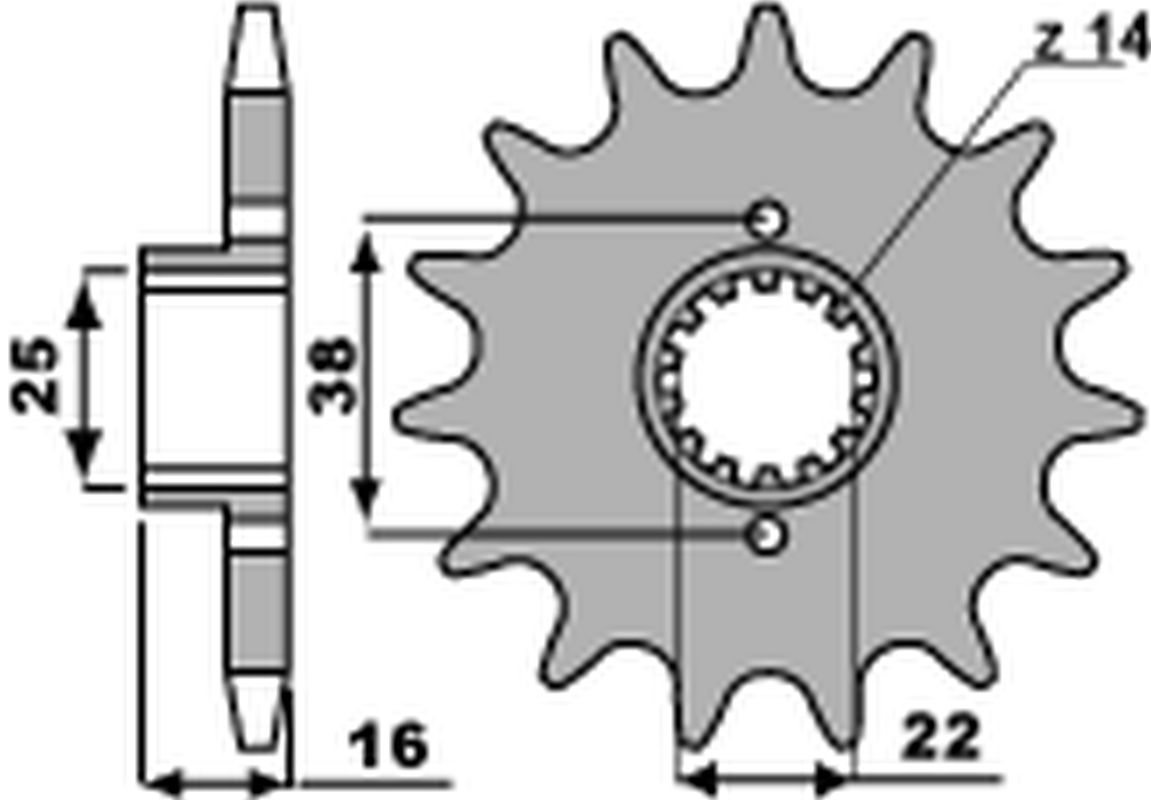 Front Sprocket 490 13 Ducati 900 Monster, 750, 600 (JTF736.13) (Chain 520)