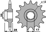 Front Sprocket 556 14 (Chain 520)