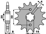 Front Sprocket 718 14 (Chain 520)