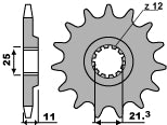 Front Sprocket 727 16 (Chain 520)