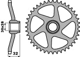 Rear Sprocket 3555 40 F Aprilia AF1 50 88-93 (Chain 415)