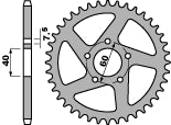 Rear Sprocket 4395 44 F KTM SX 50 09-13 (Chain 415)