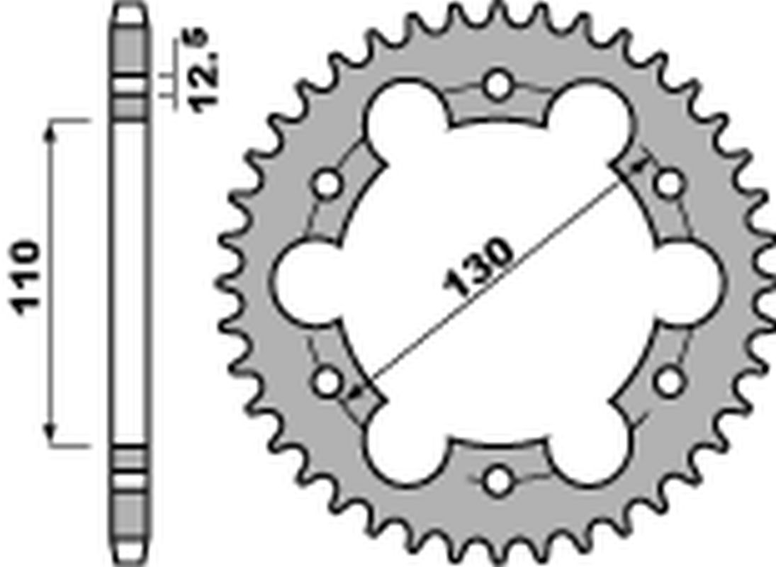 Rear Sprocket 4401 39 C45 Bombardier 650 03-07 -1 (JTR1420.39) (Chain 530)