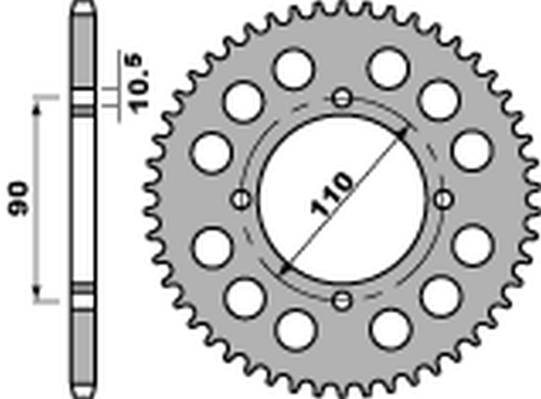 Rear Sprocket 901 35 C45 Yamaha XS 400 82-88 -3 (JTR840.35) (Chain 530)