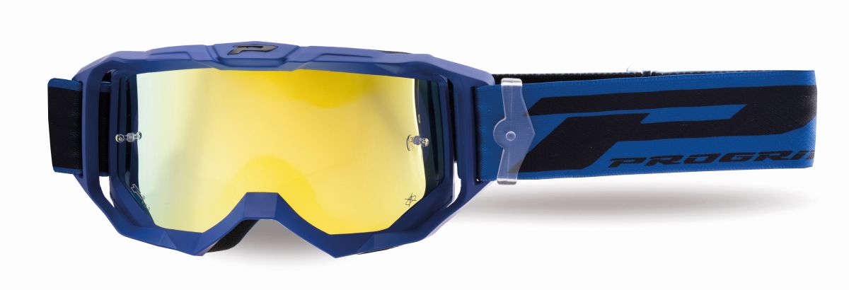 Goggles PG3300-410 FL Vision, Blue Matt (Lens PG3347 Yellow Mirrored, Antiscratch, No Fog, Anti UV)