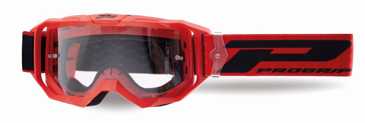 Goggles PG3300-411 TR Vision, Red Matt (Lens PG3310 Transparent, Antiscratch, No Fog, Anti UV)