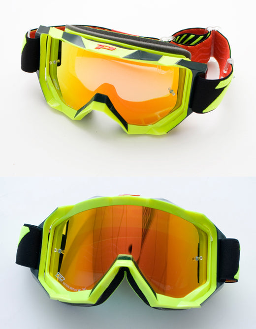 Goggles PG3200 FL Venom, Yellow Fluo/Black (Lens PG3248 Red Mirrored, Antiscratch, No Fog, Anti UV)