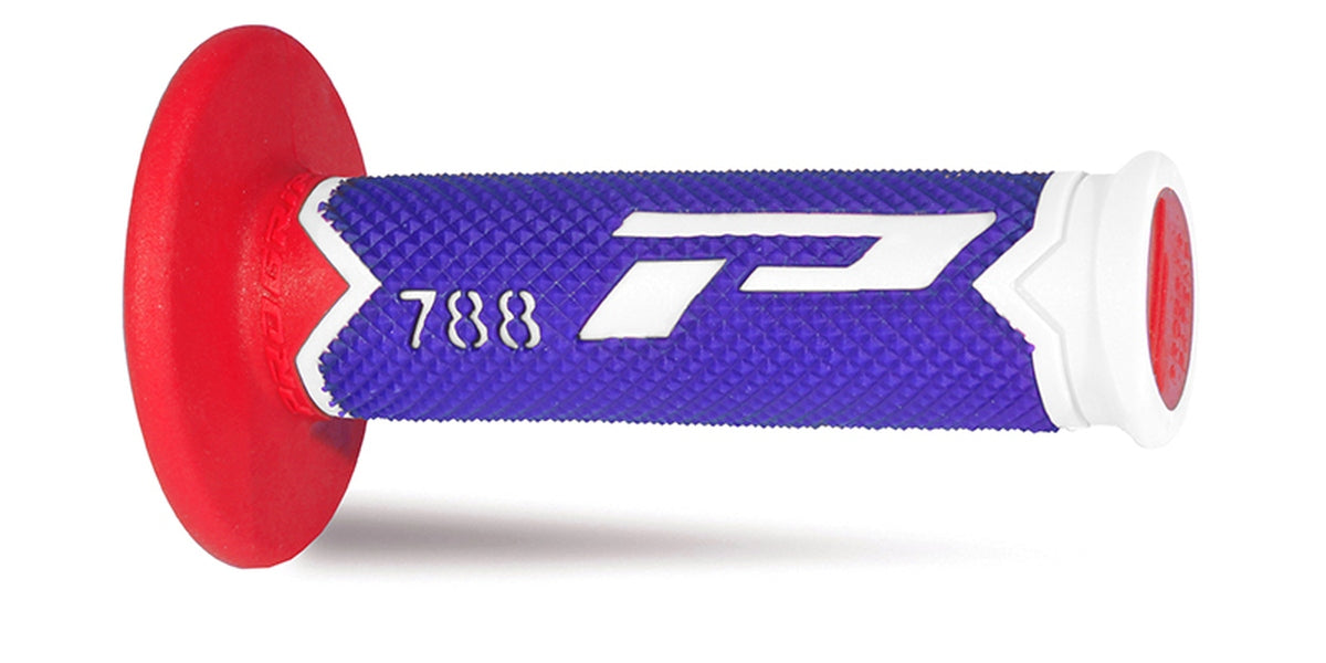 Grips PG788 Off Road (22+25mm, 115mm) White/Blue/Red (Triple compound)