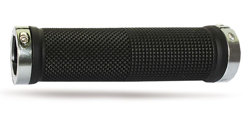 Grips PG999 ATV/Jet Ski/MTB (22+22mm, 120mm) Black with Silver Lock-On