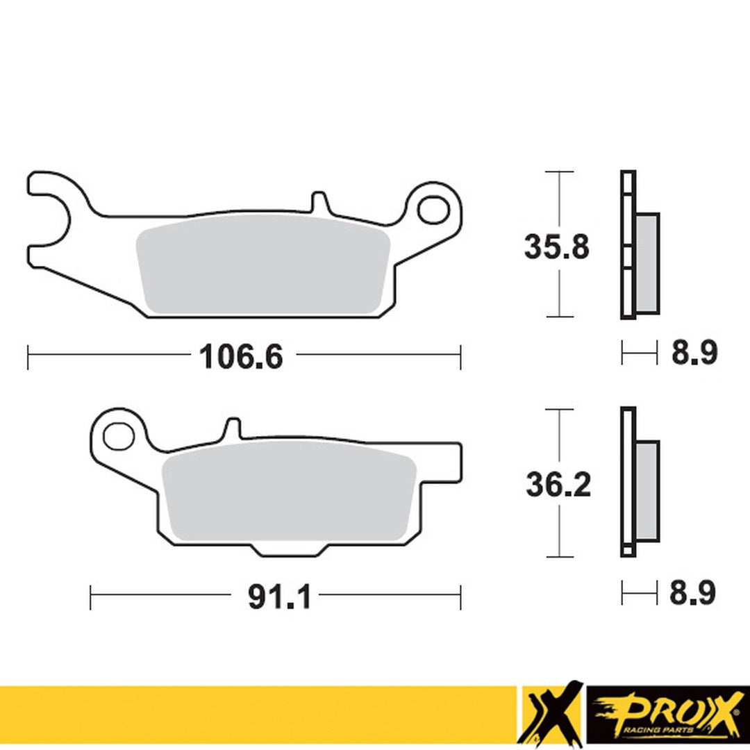 BRAKE PADS KH446 YAMAHA YFM 550 GRIZZLY '11-14, YFM 700 GRIZZLY '07-18 REAR RIGHT