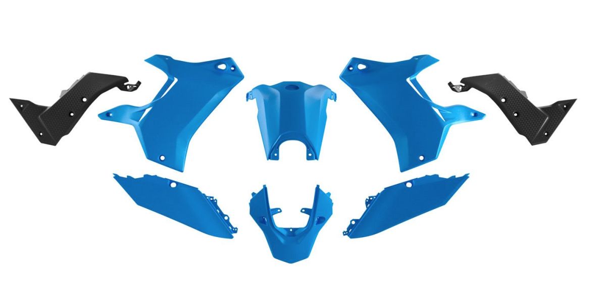Plastics kit (without front fender) T7 Revolution YAMAHA Tenere 700 19-24 color black/light blue