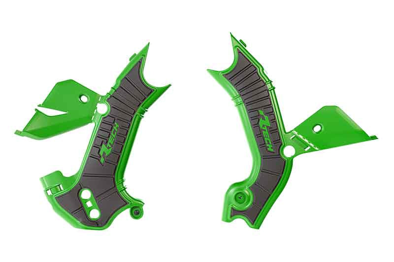 Frame guards KAWASAKI KXF 250 25, KXF 450 24-25 color green/black
