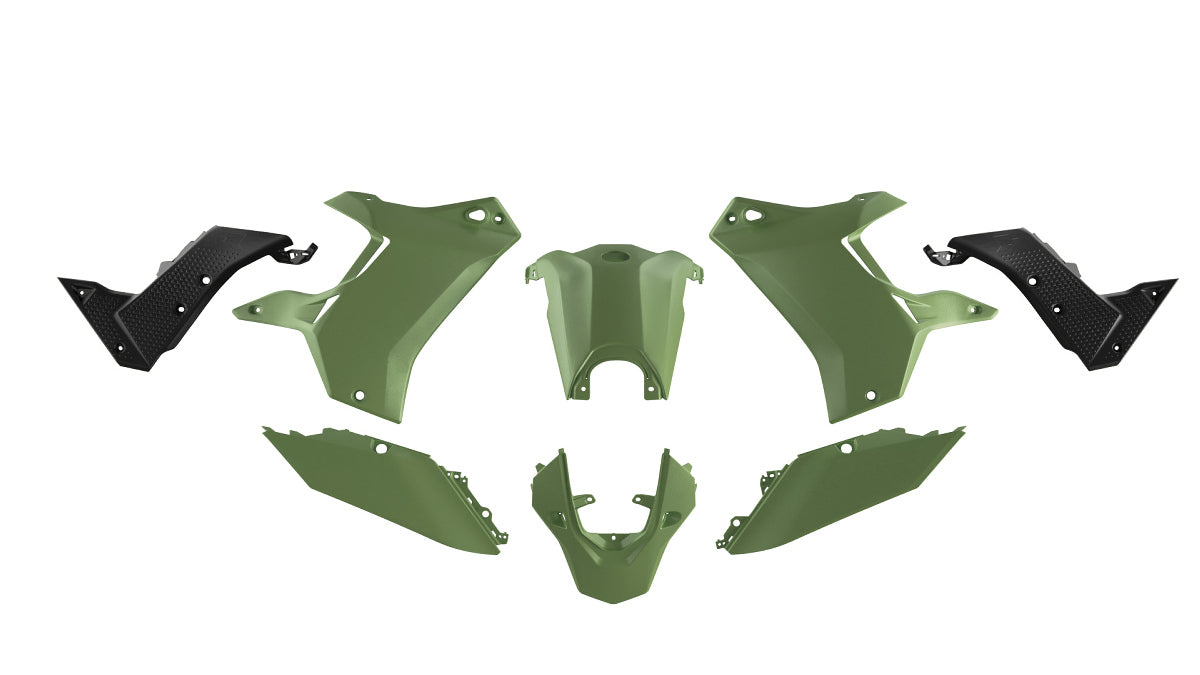 Plastics kit (without front fender) T7 Revolution YAMAHA Tenere 700 19-24 color black/dark green