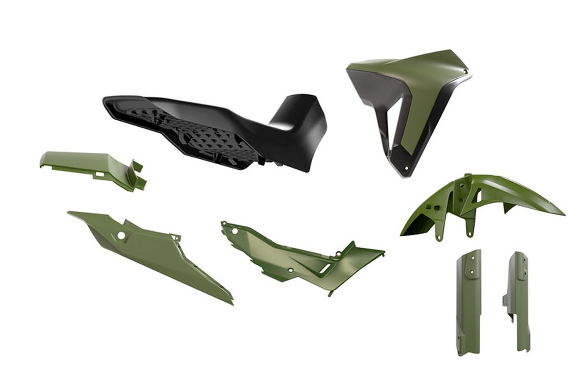 Plastics kit with seat Revolution HONDA XL 750 Transalp 23-25 color black/dark green