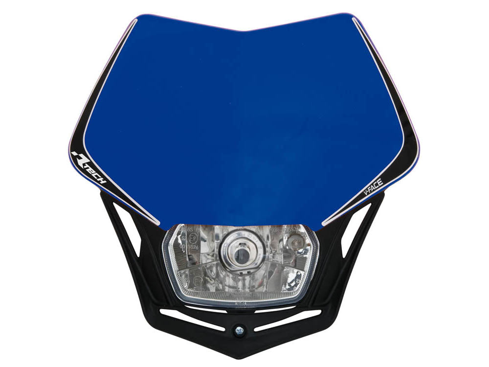Front headlight V-Face color black/blue