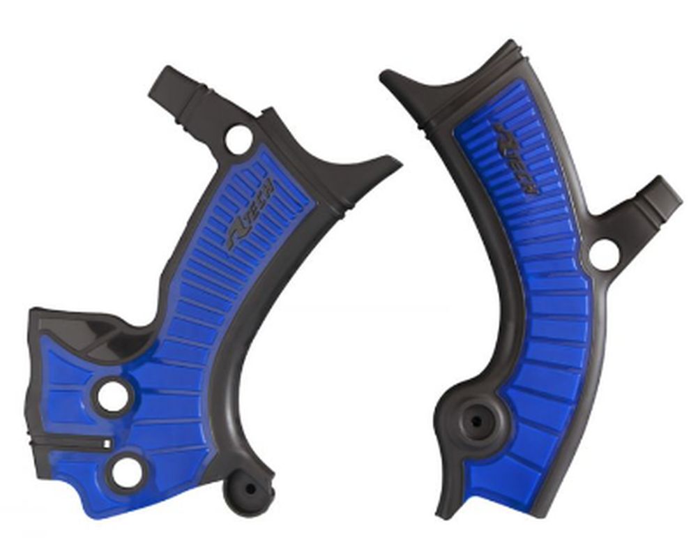 Frame guards (set) bi-material YAMAHA YZF 450 18-21, YZ-FX 450 19-21, YZF 250 19-21, YZ-FX 250 20-21, WRF 450 19-21, WRF 250 20-21 color black blue