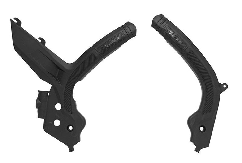 Frame guards (set) bi-material Super Grip KTM SX 250, 150, 125 19-21, SXF 450, 350, 250 19-21, SXF 450 18-21, EXC/EXCF 450, 350, 250, 150 20-21 color black