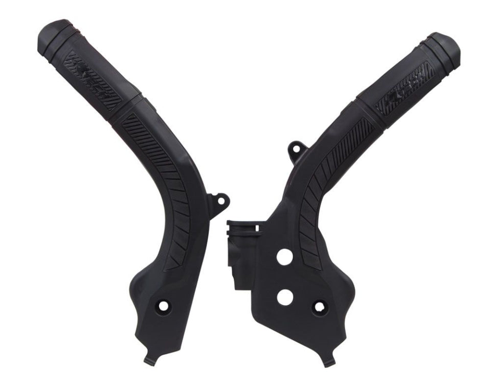 Frame guards (set) bi-material Super Grip KTM SX 150, 125 16-18, SX 250 17-18, EXC/EXCF 450, 350, 250 17-19, SXF 450, 350, 250 16-18 color black