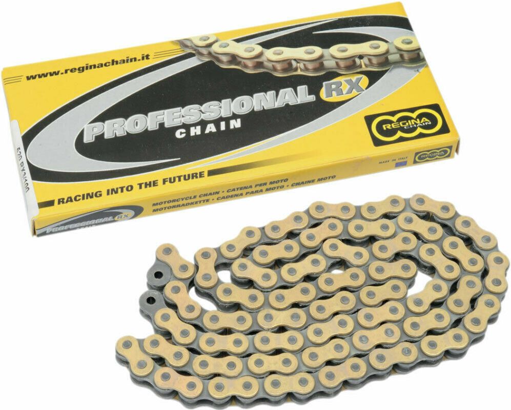 Drive chain 420RX3 (130 links) Motocross up to 100 cc gold (clip) (124RX3/00D) (non-O-ring)