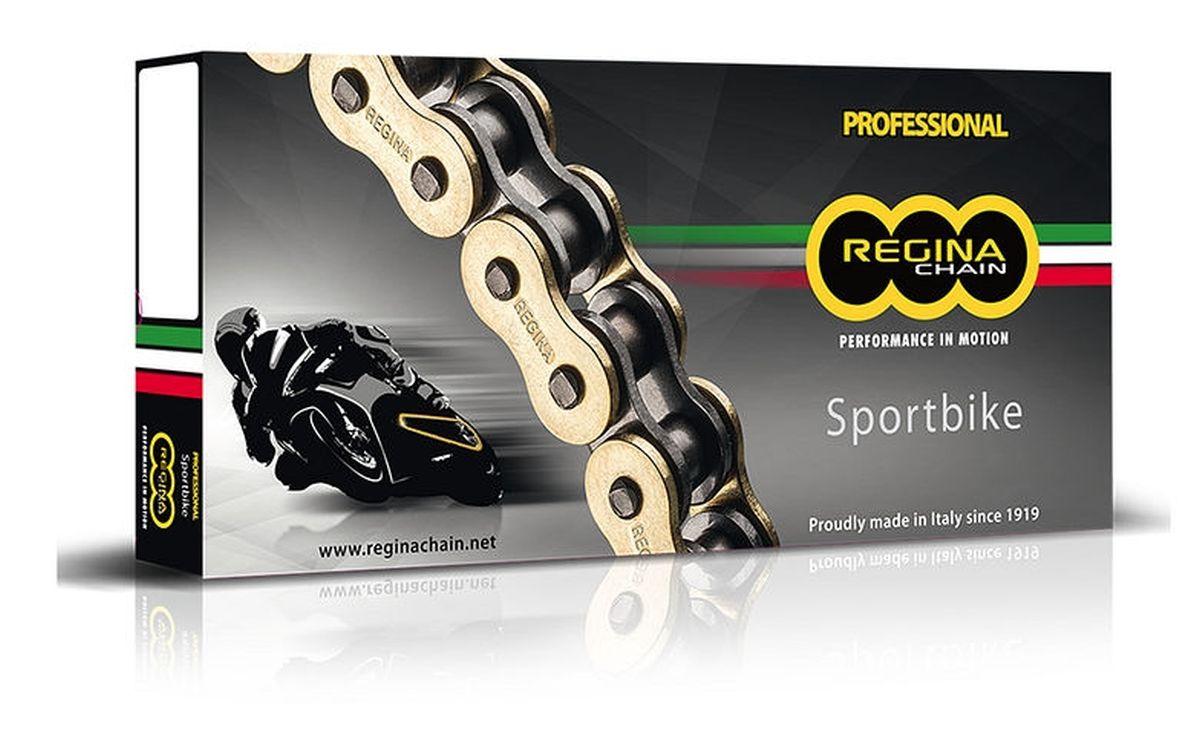 Drive chain 520ZRP (112 links) Z-ring Touring-Street up to 1000 cc gold (clip + rivet link)