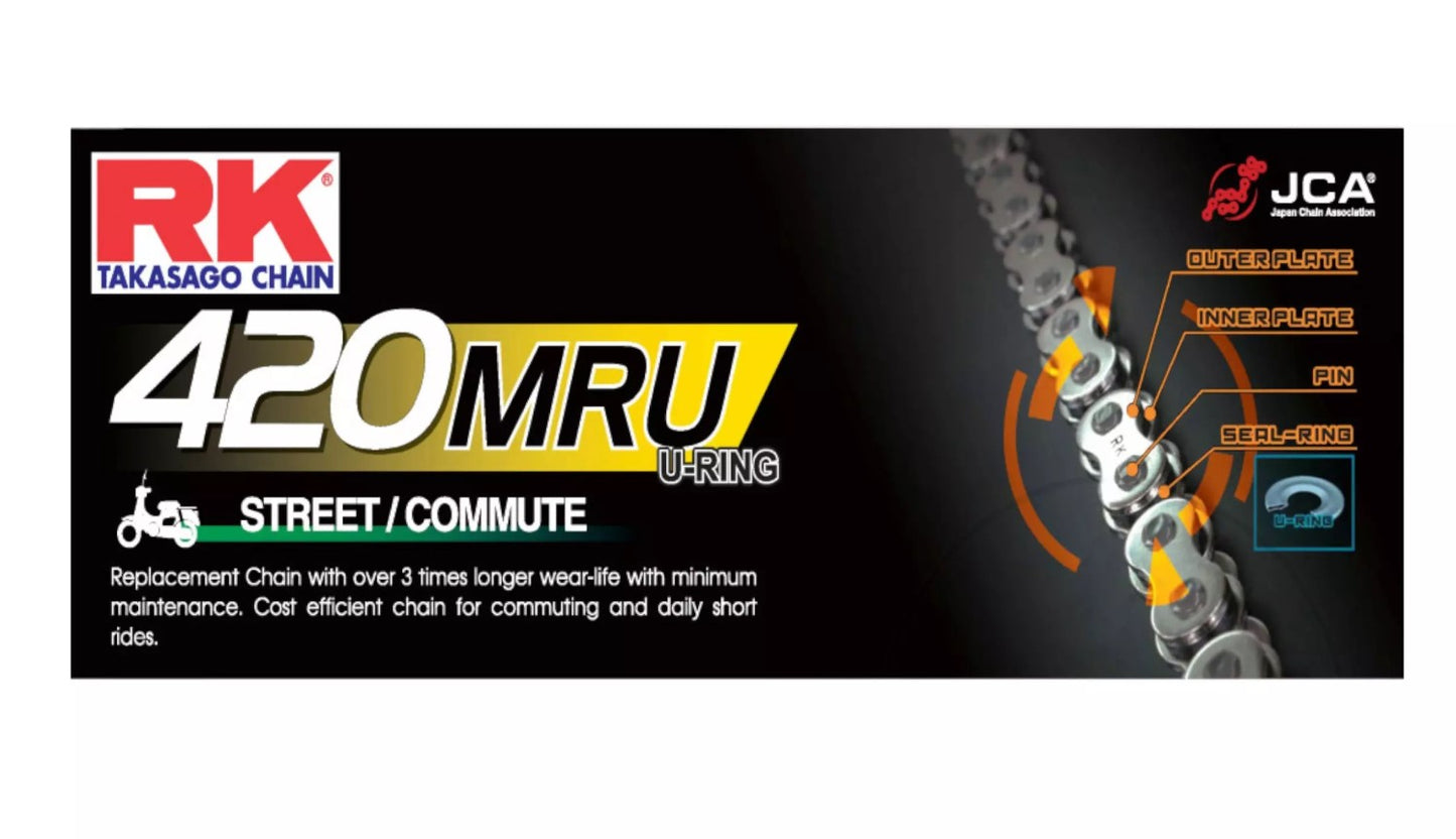 Drive chain 420MRU-142 (U-ring) clip (CL) included standard color (capacity: up to 450 cc) (35.6 kN)