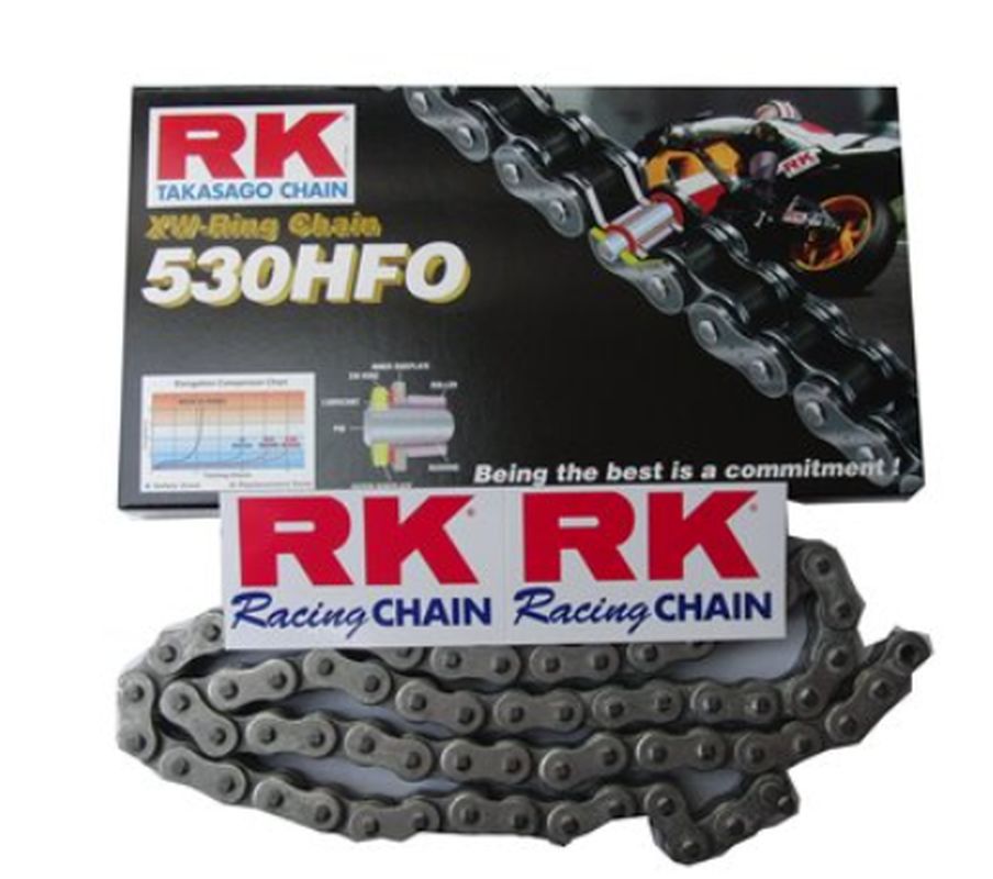 Drive chain 530HFO-114 (114 links) XW-ring up to 900 cc / 40.0 kN 110 HP (rivet link) (Made in Japan)