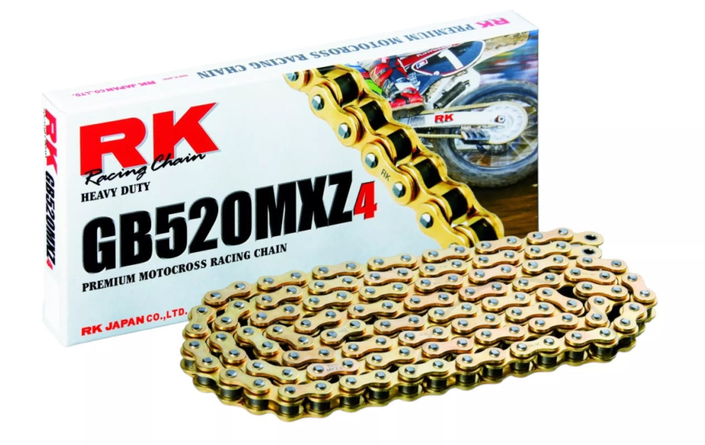 Drive chain (Motocross) 420MXZ4-140 clip (CL) included color gold (capacity: up to 150 cc) (22.2 kN)