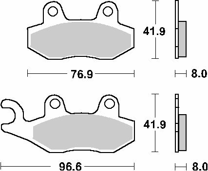 Brake pads KH135/214 Street Performance (Excel) sinter gold color
