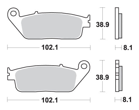 Brake pads KH142 / KH226 Track and Sport sinter gold color (replaces RS compound)