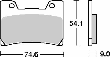 Brake pads KH160 Street Standard ceramic black color