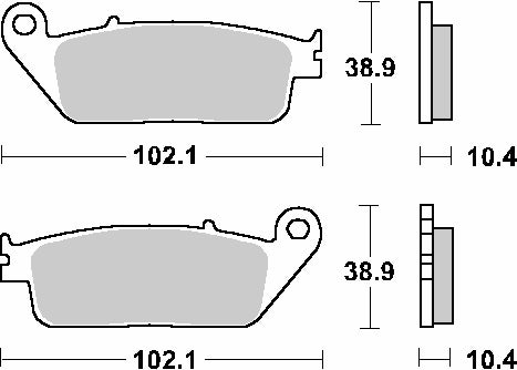 Brake pads KH196 Street Performance (Excel) sinter gold color