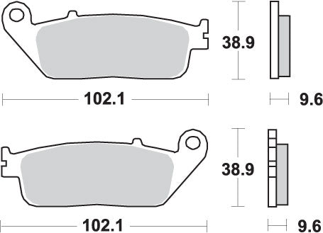 Brake pads KH196 Street Performance (Excel) sinter gold color fits: Honda XL600V/VT750/CTX700/NC750/CB500 front