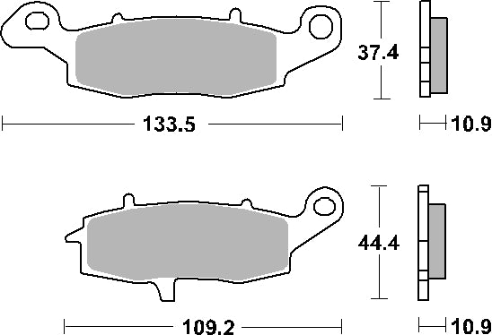 Brake pads KH231/2 Street Standard ceramic black color