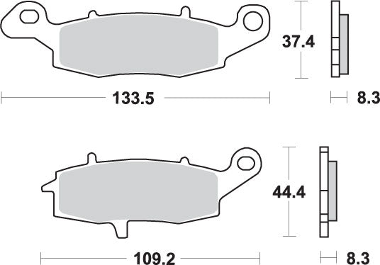 Brake pads KH231 Street Performance (Excel) sinter gold color