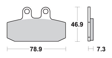 Brake pads KH256 Street Standard ceramic black color