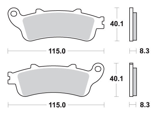 Brake pads KH261 / KH281 Street Performance (Excel) sinter gold color fits: Honda XL1000 Varadero/VFR800/CBR1000RR rear