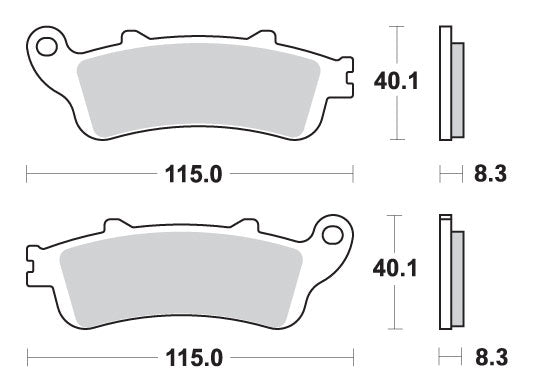 Brake pads KH261 / KH281 Street Performance (Excel) sinter gold color fits: Honda GL1800/CBR1000RR/VFR800 front